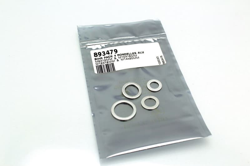 Bihr Set Of 4 Oil Drain Seals Aluminium M8/M10/M12/M14