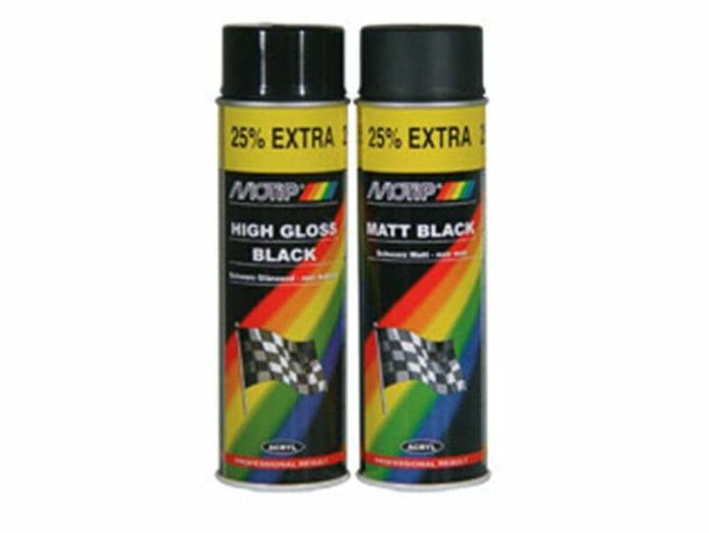 Motip Black High Gloss Basic Paint - Spray 500ml