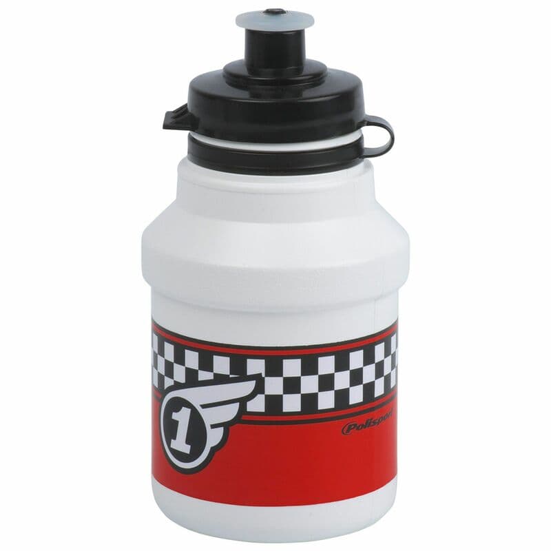 Polisport Water Bottle Race Wit Clip-On Cap 350ml