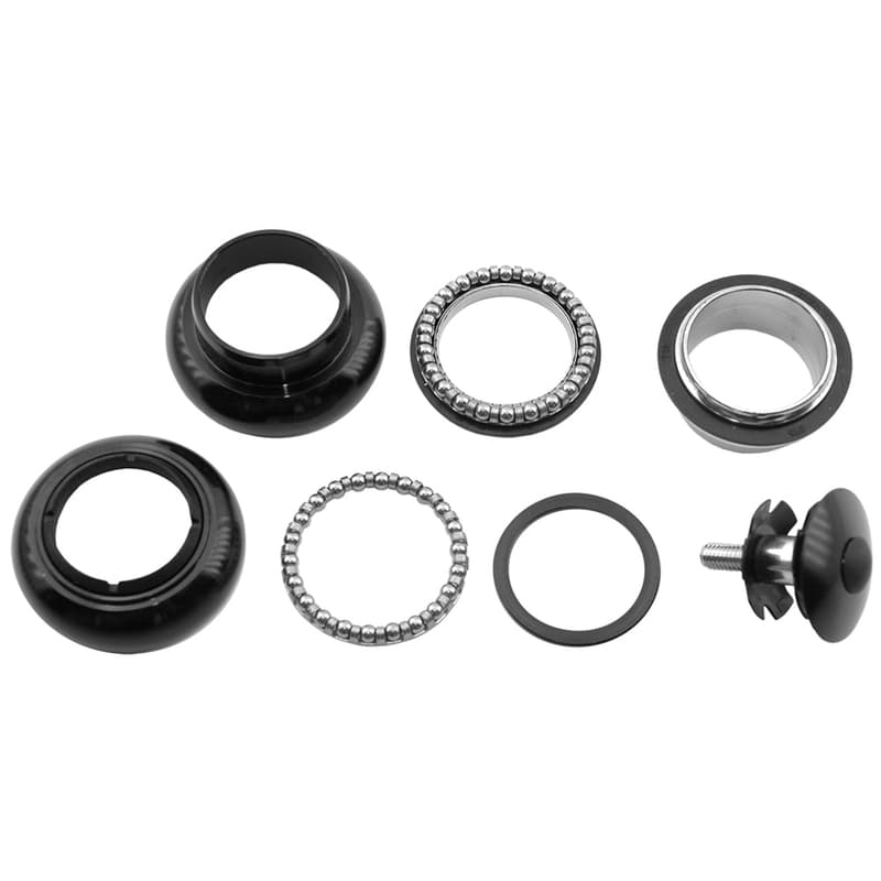 V Bike Bike Headset A-Head Aluminium 1-1/8" Zwart