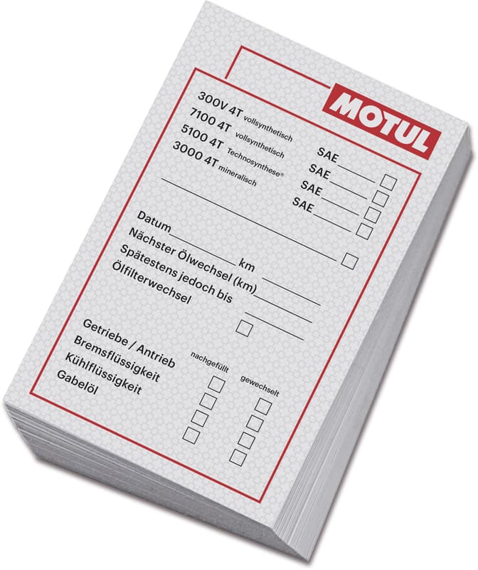 Motul Oilchange Stickers 50pc