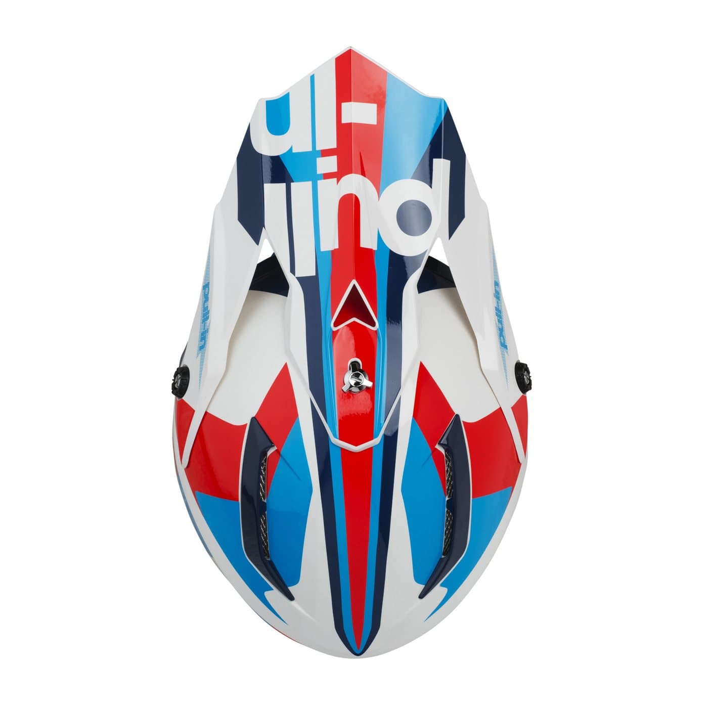 Pull-in Race Helmklep Marineblauw Rood