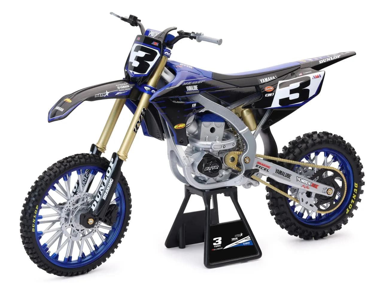 Miniatuur Motor Yamaha Yz450f Tomac No.3 1:6