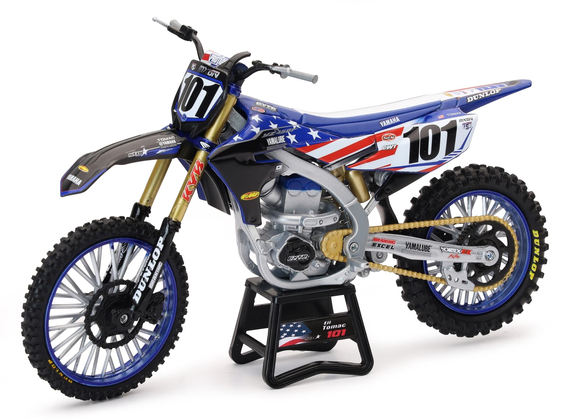 Miniatuur Yamaha Yz450f Motocross Of Nations Eli Tomac (No 101) 1:12