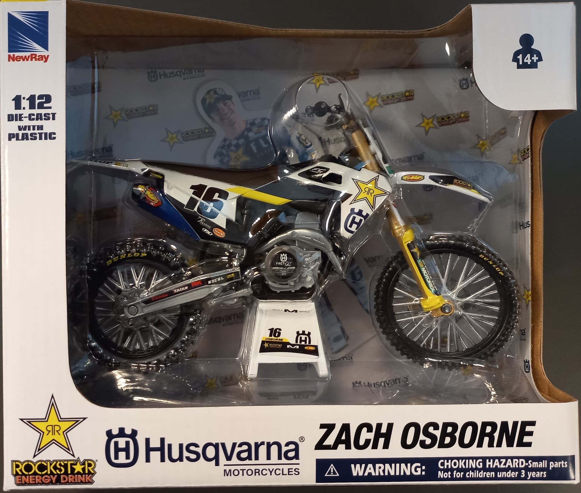 Miniatuur Husqvarna Fc450 Rockstar Zach Osborne (No 16) 1:12