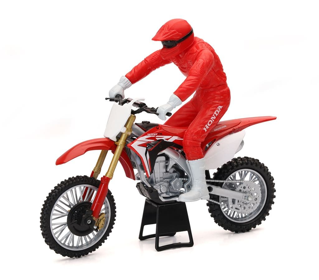 Miniatuur Honda Crf450r met Driver 1:12