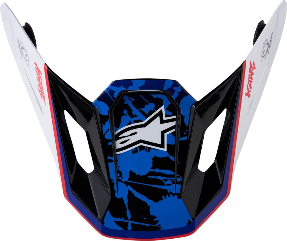 Alpinestars Visor S-M7 Blaster Weiß/Bu/Rot