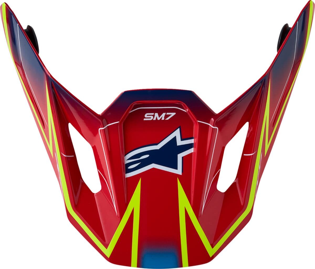 Alpinestars Visor S-M7 Cast Rot/Gelb/Blau