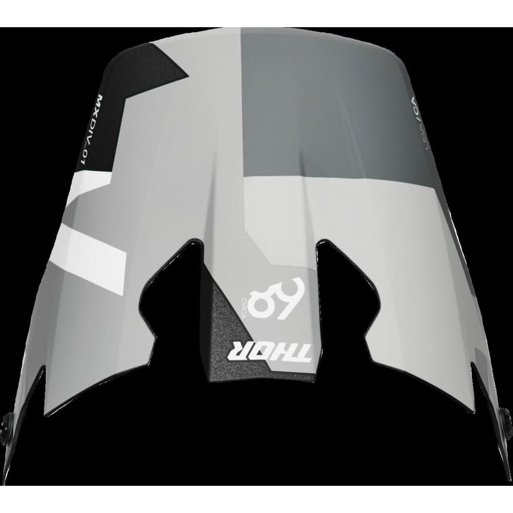 Thor Helmklep R-Sport Crbn Brave Grijs/Wit