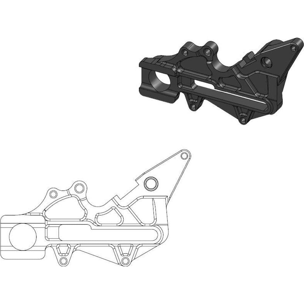 Moto-Master Brake Caliper Adaptor Schwarz