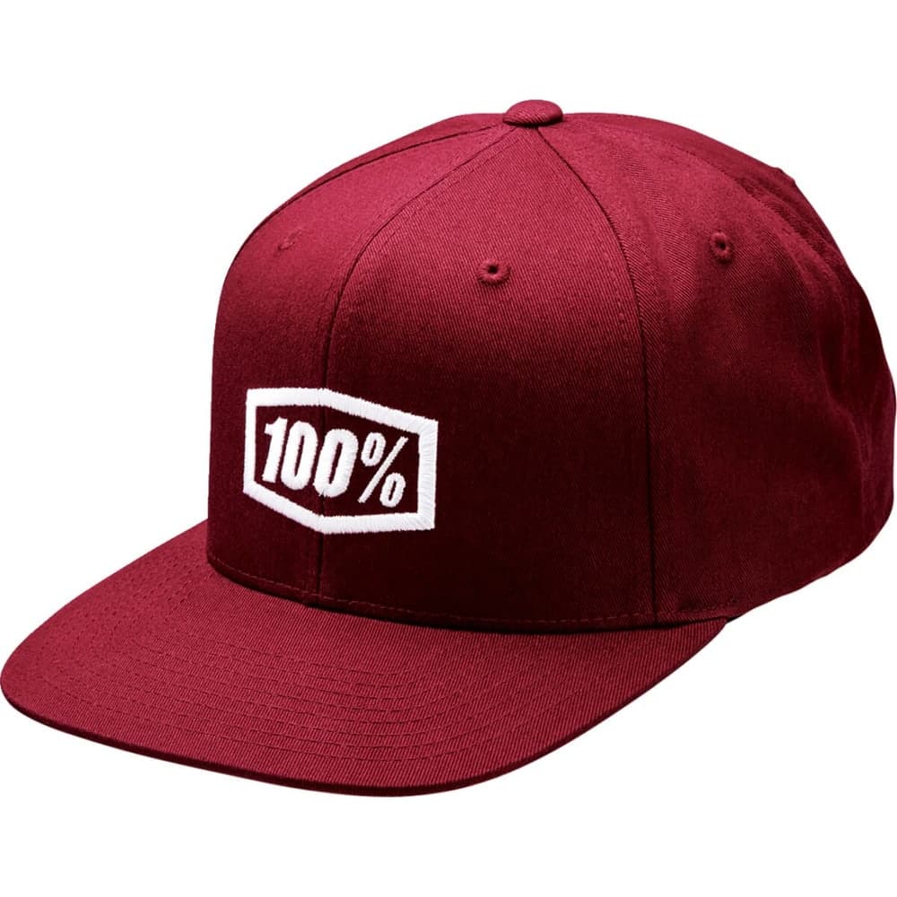 100% Hat Icon Snpbck Brgndy Os Rot