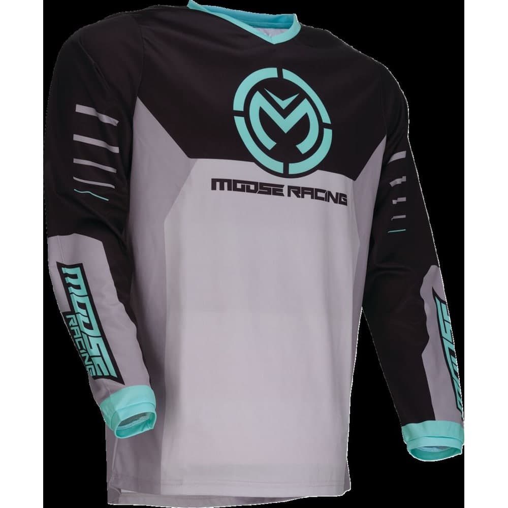 Moose Racing Qualifier® Shirt Zwart/Grijs/Petrol