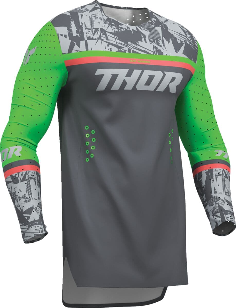 Thor Sportmode Punk'd Shirt Grijs/Groen
