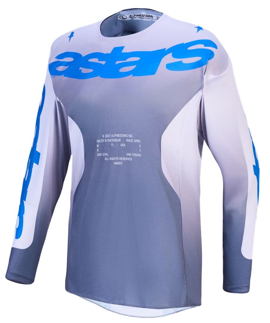 Alpinestars Racer Amber Shirt Lichtgrijs/Blauw