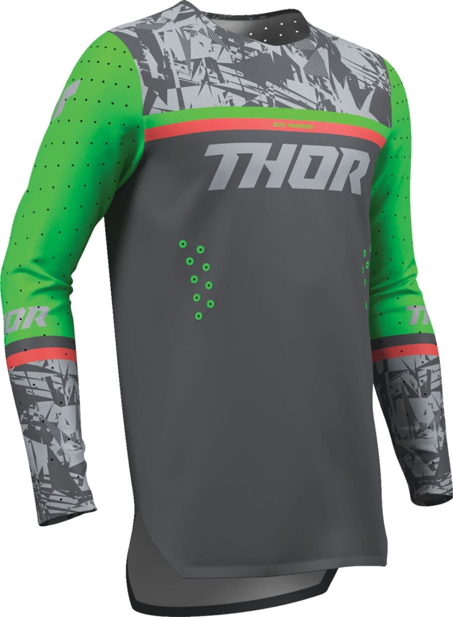 Thor Jeugd Sportmode Punk'd Shirt Grijs/Groen