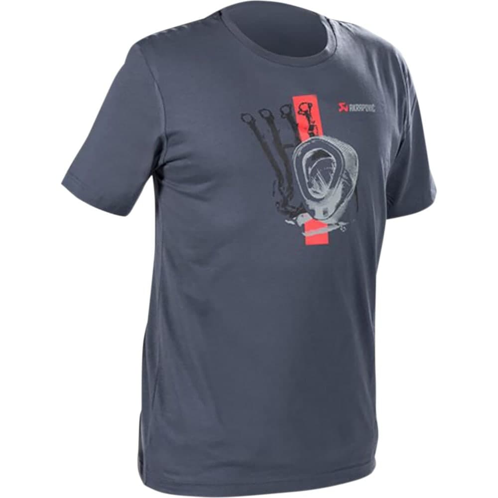 Akrapovic Tee Men Rd Strip Bl/Gr 3x