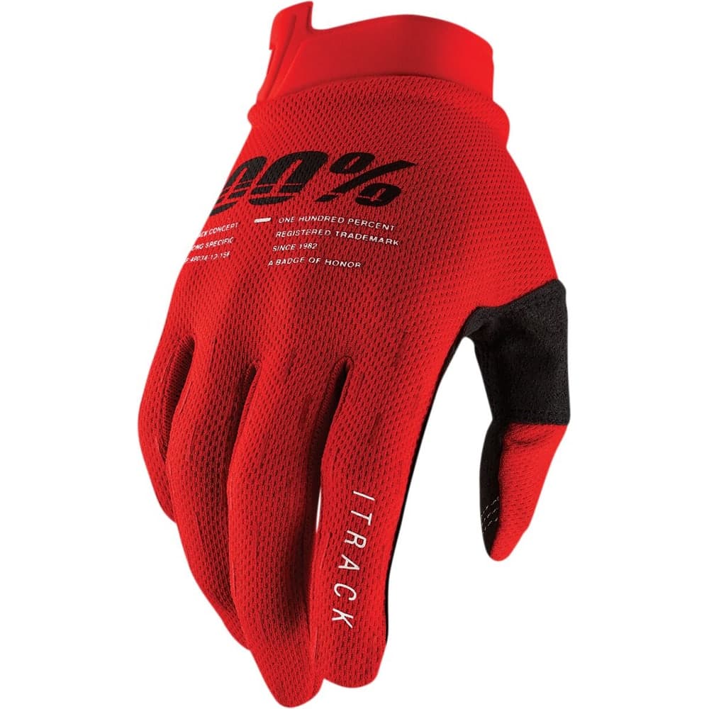 100% Handschoen Itrack Rood