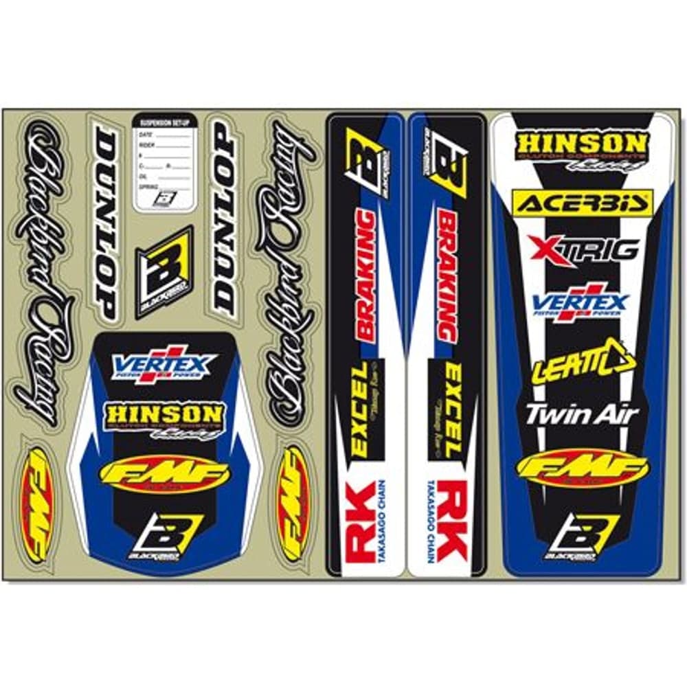 Blackbird Racing Decal Logo Kit Blauw