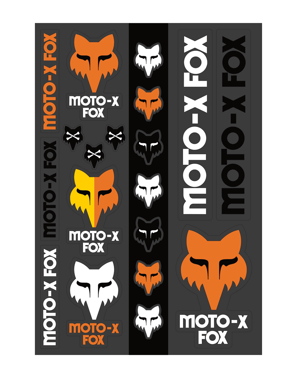 Fox Heritage Track Pack Noir/Blanc/Orange