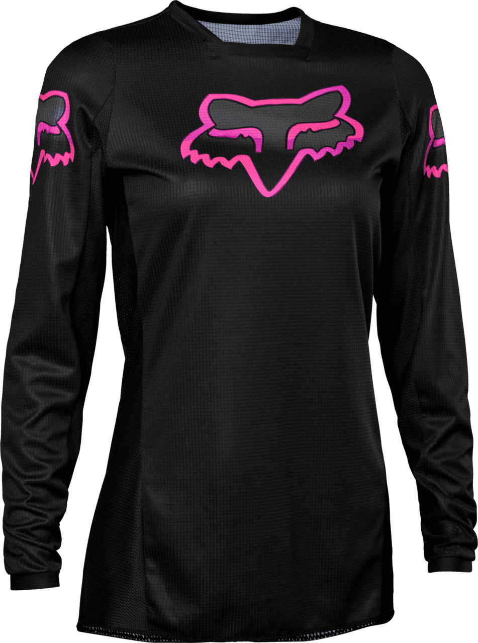 Fox Wmns 180 Blackout Shirt Zwart/Roze