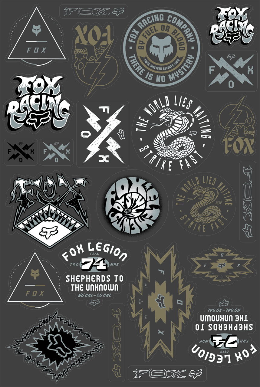 Fox Cascadia Sticker Kit Open Miscellaneous