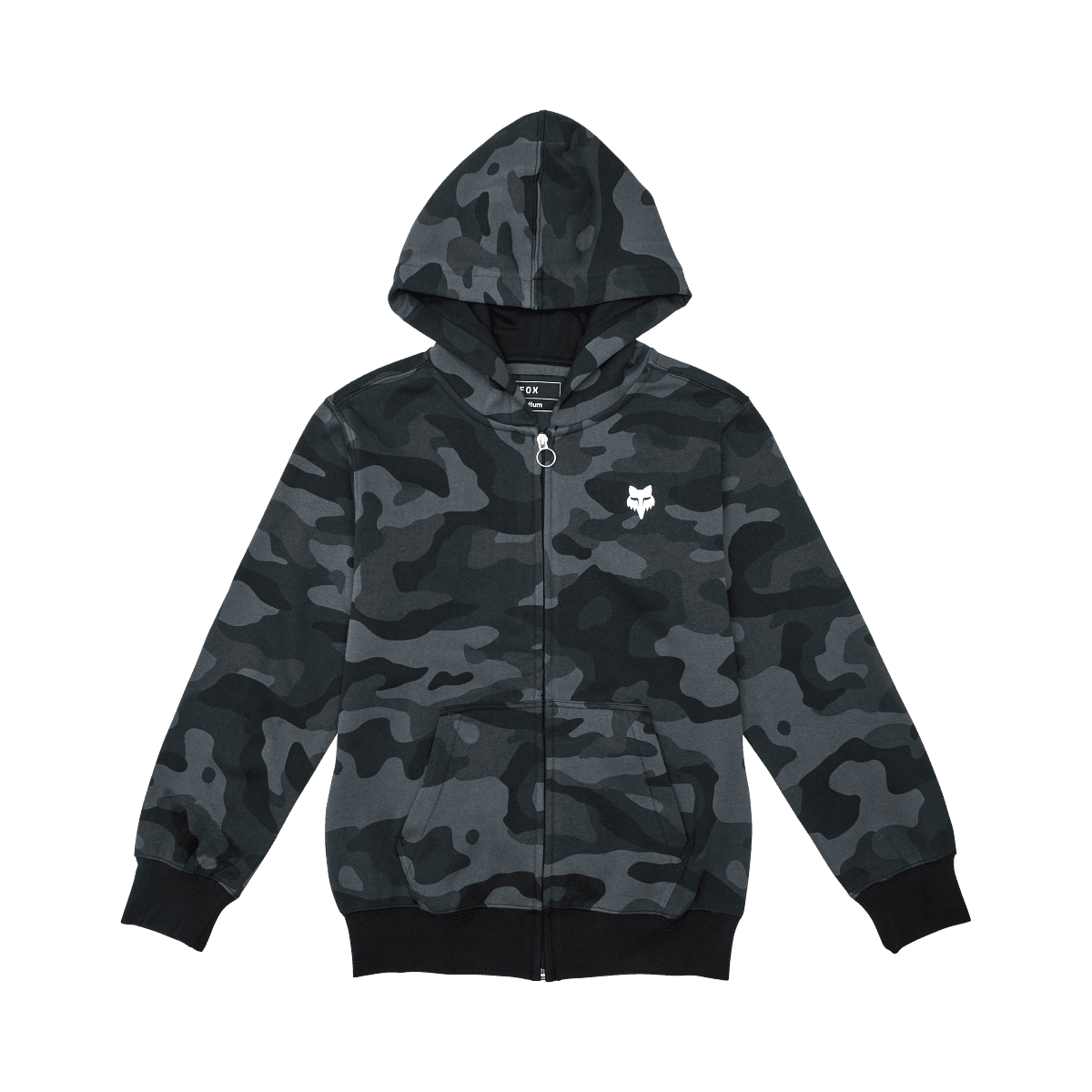 Fox Youth Fox Head Camo Flc Zip Black Camo