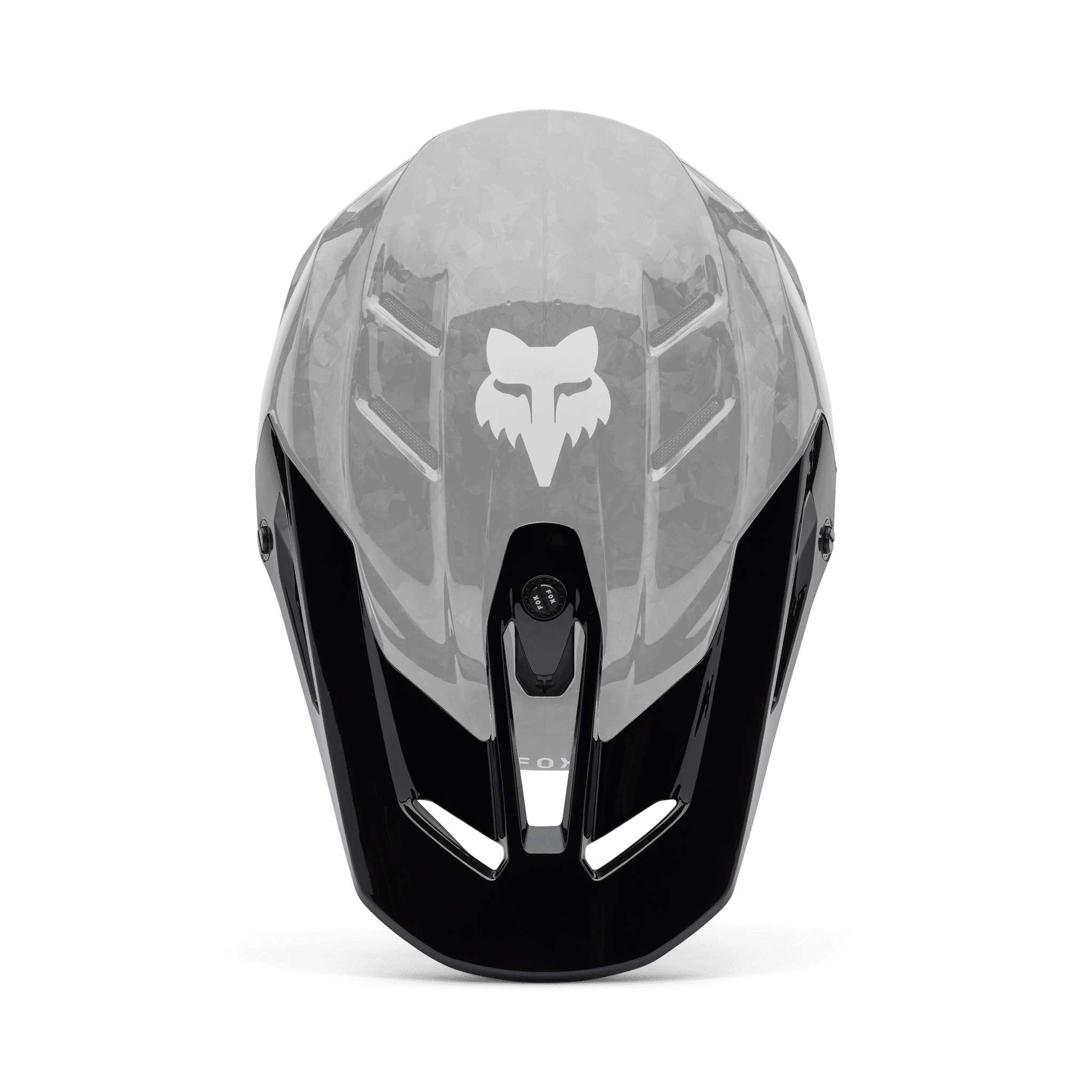 Fox V3 Rs Helmet Visor - Solid Schwarz