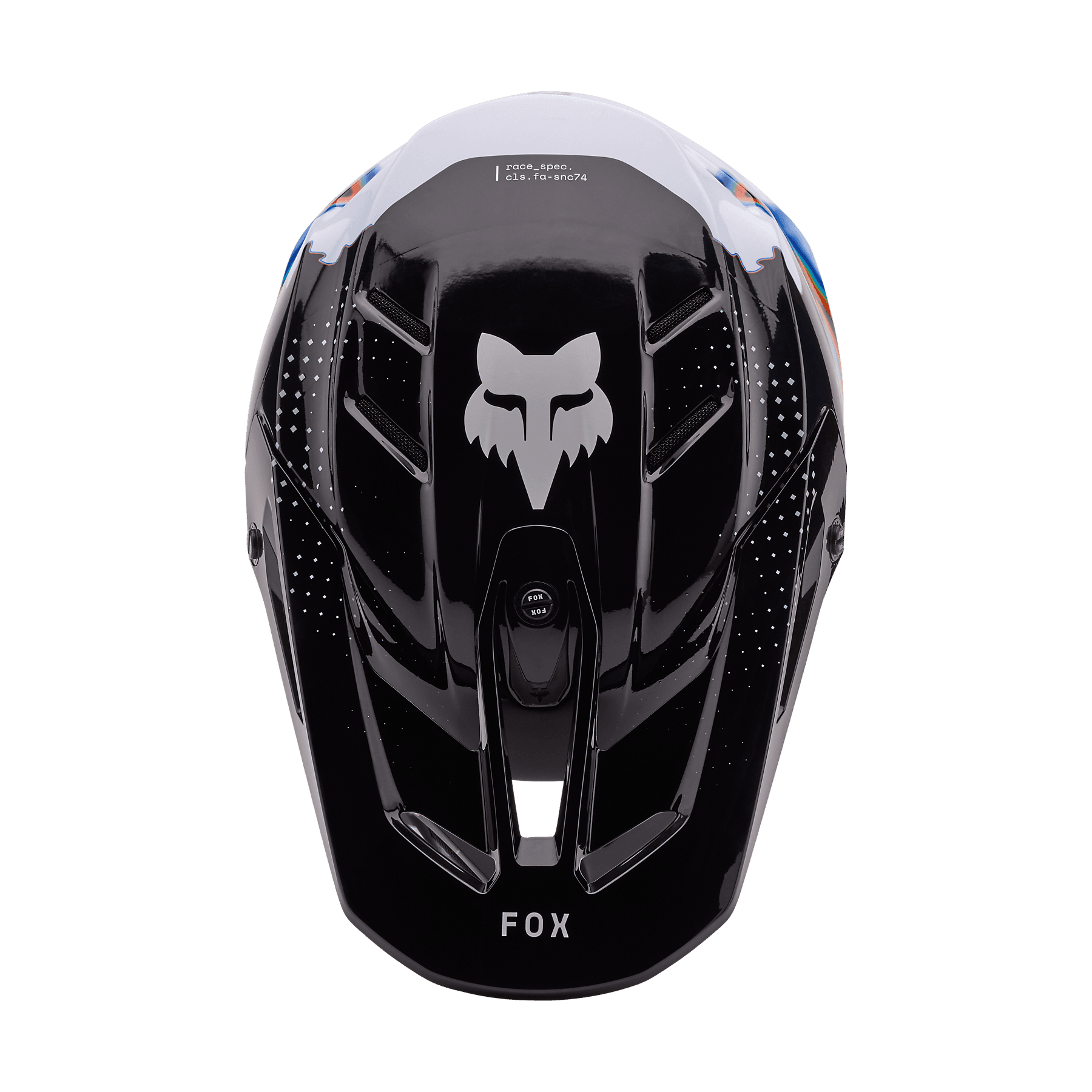 Fox V3 Rs Helmet Visor - Scans White/Black