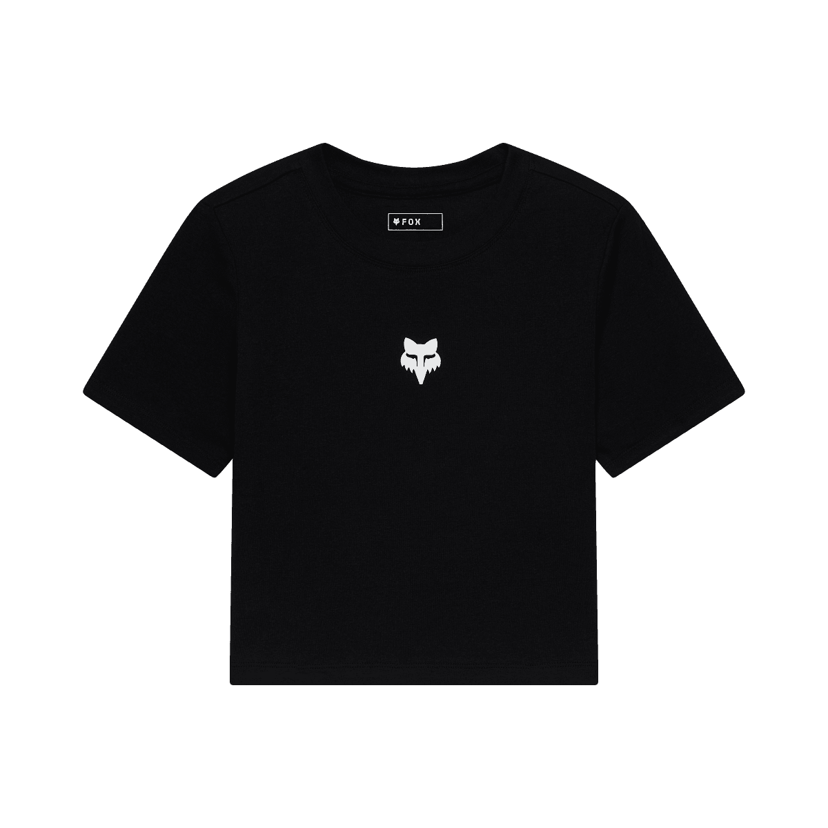 Fox W Fox Head Rib Baby Tee Black