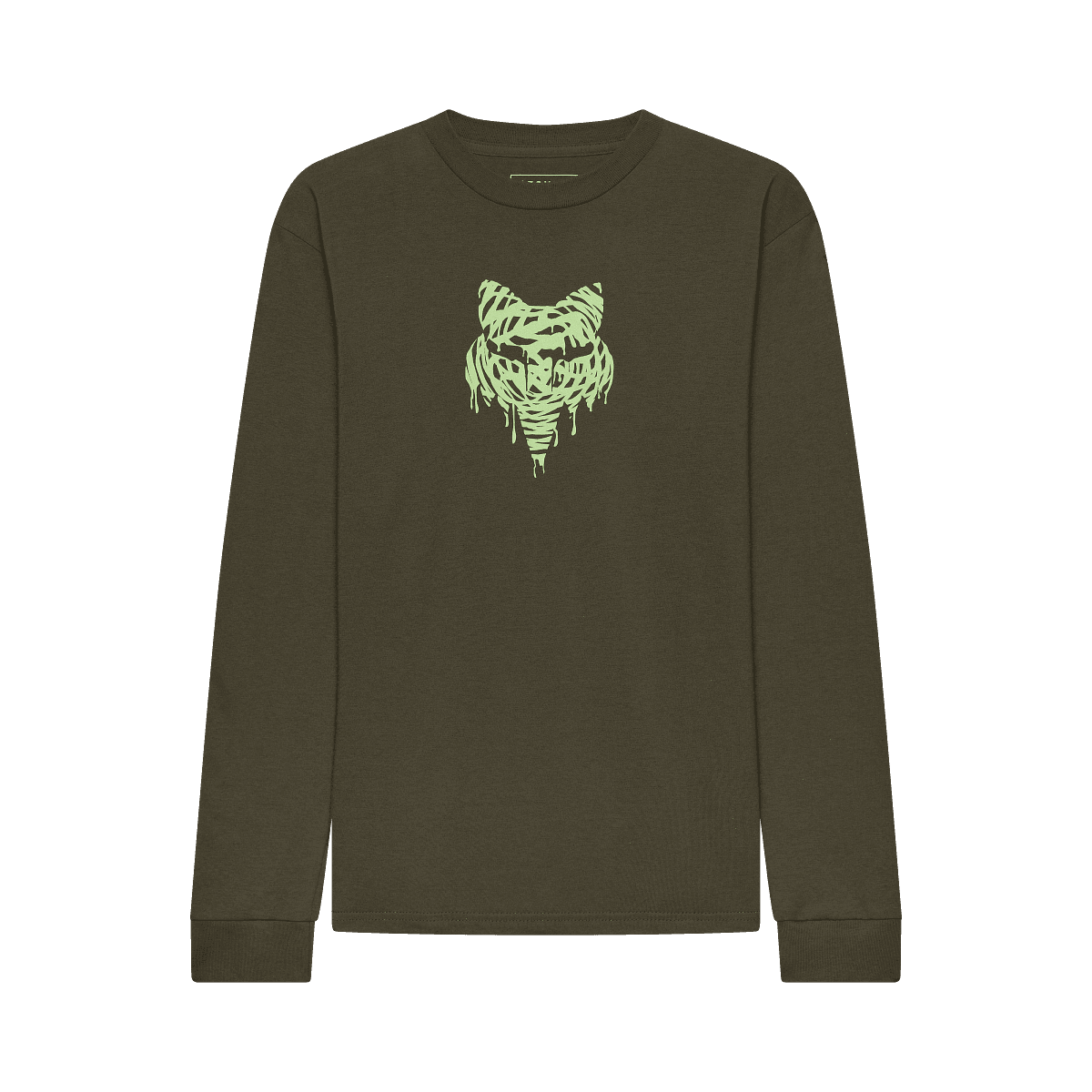 Fox Youth Roughcut Ls Tee Dark Green