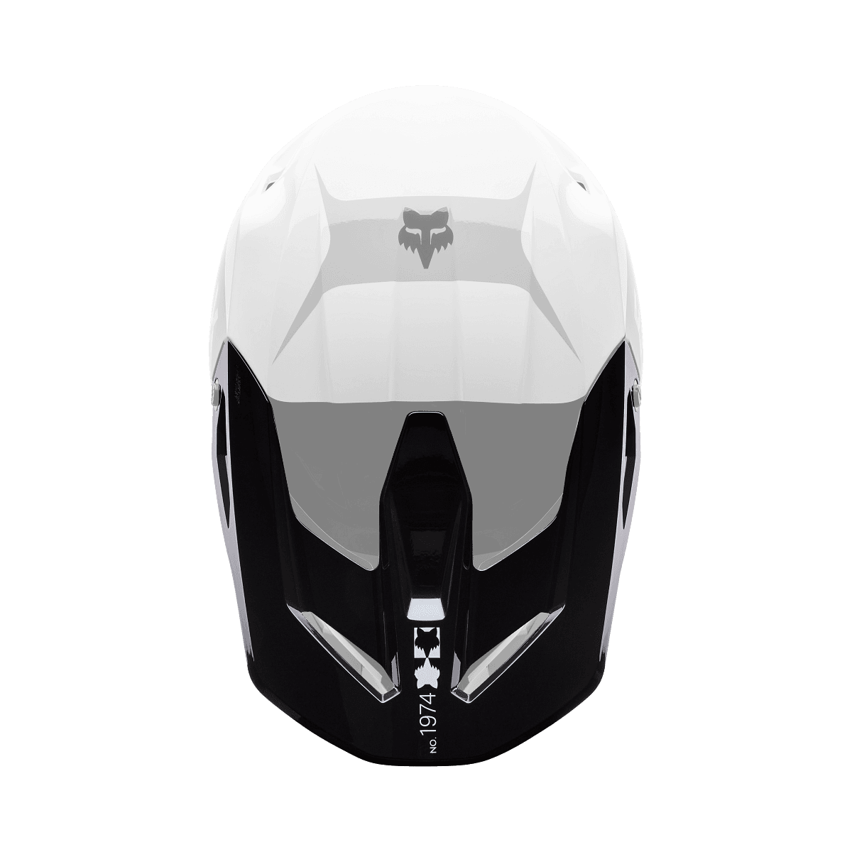 Fox V1 Helmklep - Noble Zwart/Wit