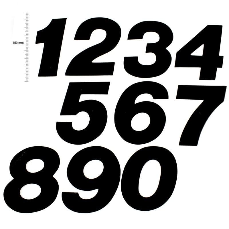 **TMV MX Digits 150mm Zwart '0' (3pcs)