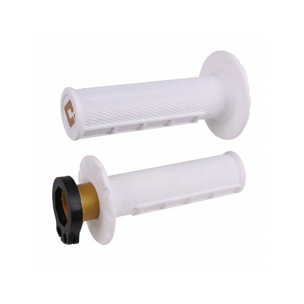 ODI Half-Waffle MX Lock-On Grip Set Weiß (Pro Soft)
