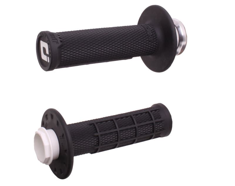ODI Micro-X Half-Waffle Lock-On Grip Set - Schwarz/Silber