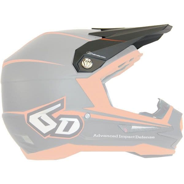 *6D Helmklep Stealth - Antraciet/Oranje