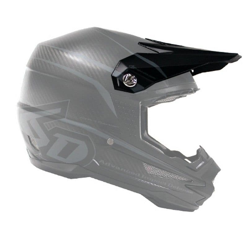 6D Helmklep Wedge - Raptor Mat Zwart Carbon