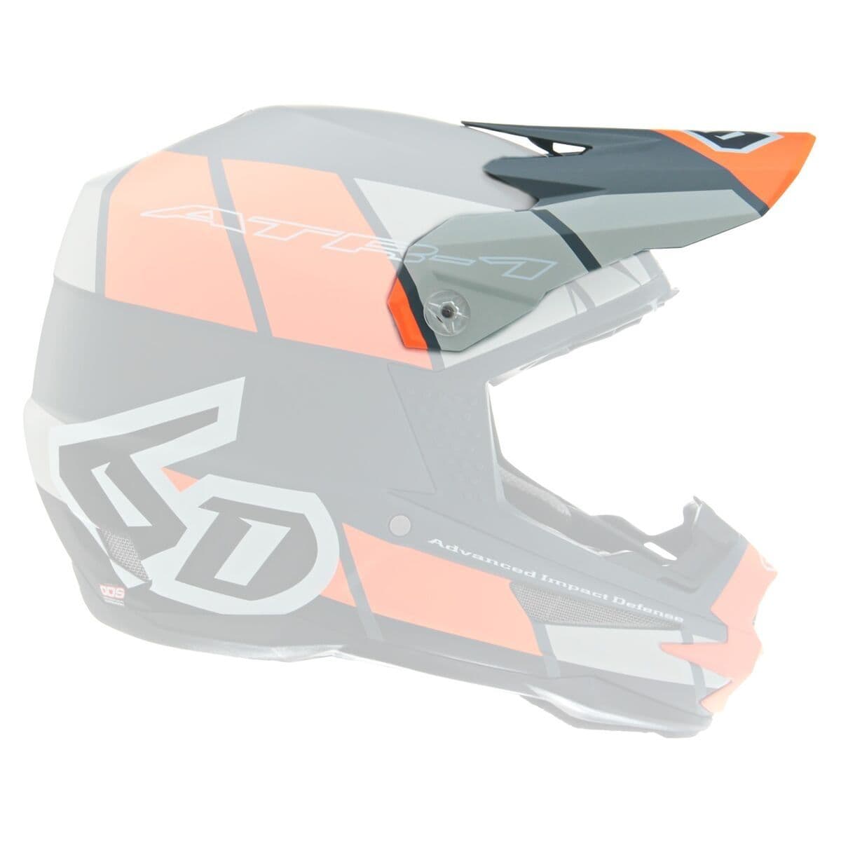 6D Helmklep ATR-1 Shear Neonoranje/Grijs/Zwart