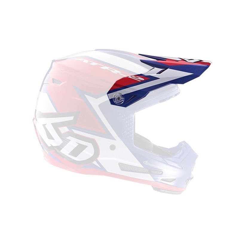 6D Helm ATR-2Y Helmklep Strike Rood/Wit/Blauw