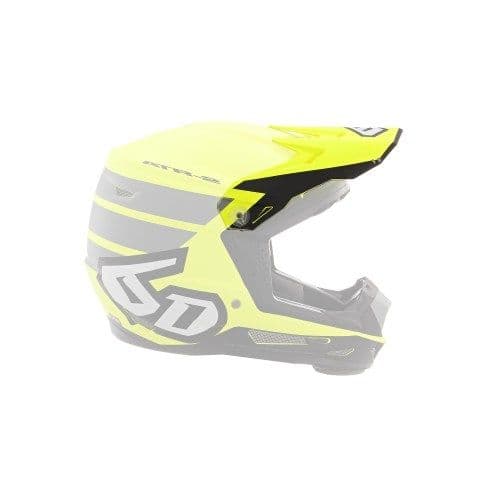 6D Helm ATR-2Y Helmklep - Stripe Geel Matte