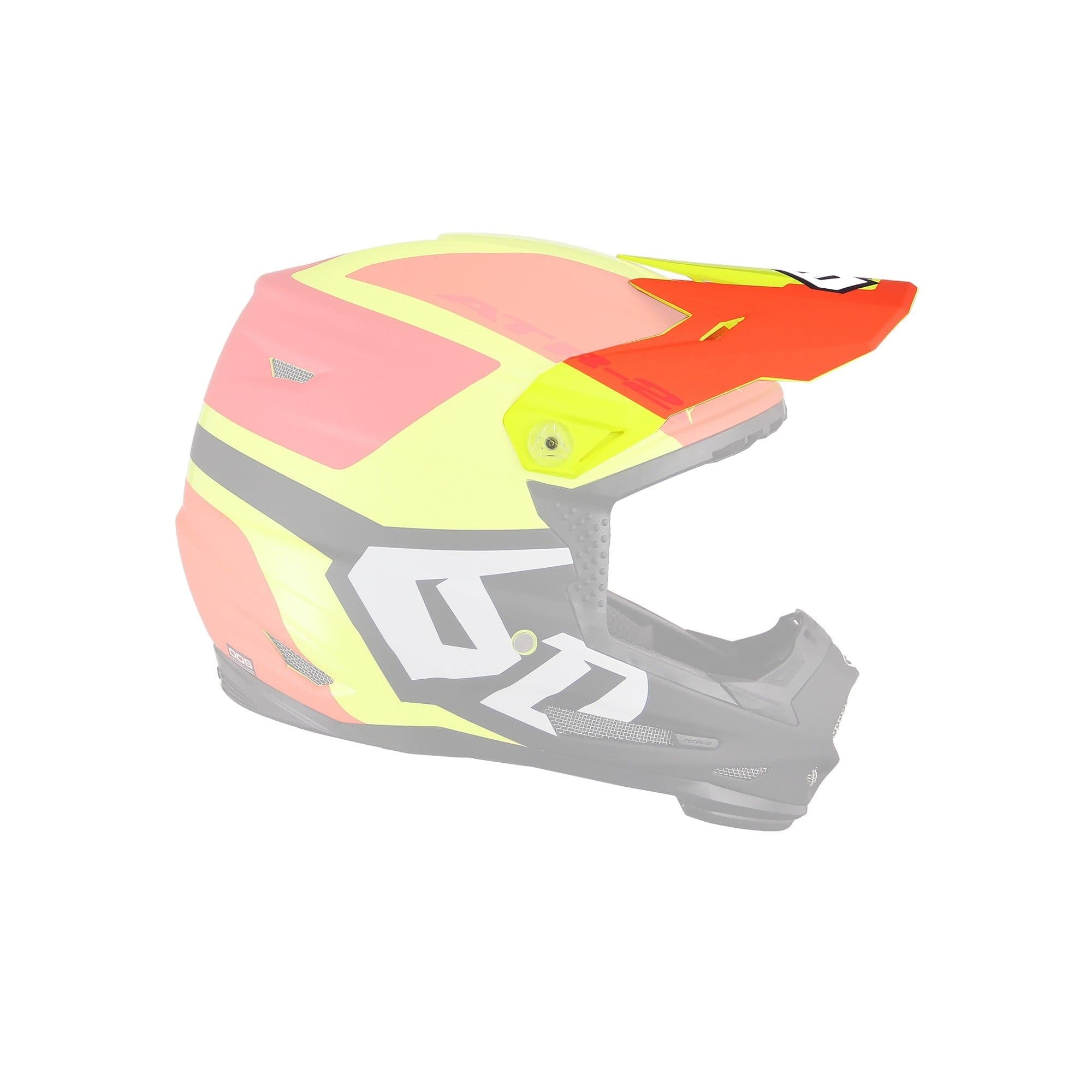 6D Helmklep ATR-2Y Helmklep Helo LE Geel/Oranje
