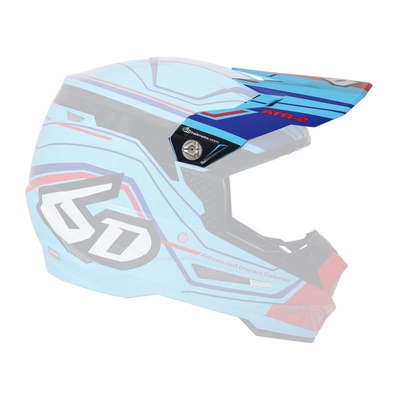 6D ATR-2 Helmklep Circuit Neon Blauw
