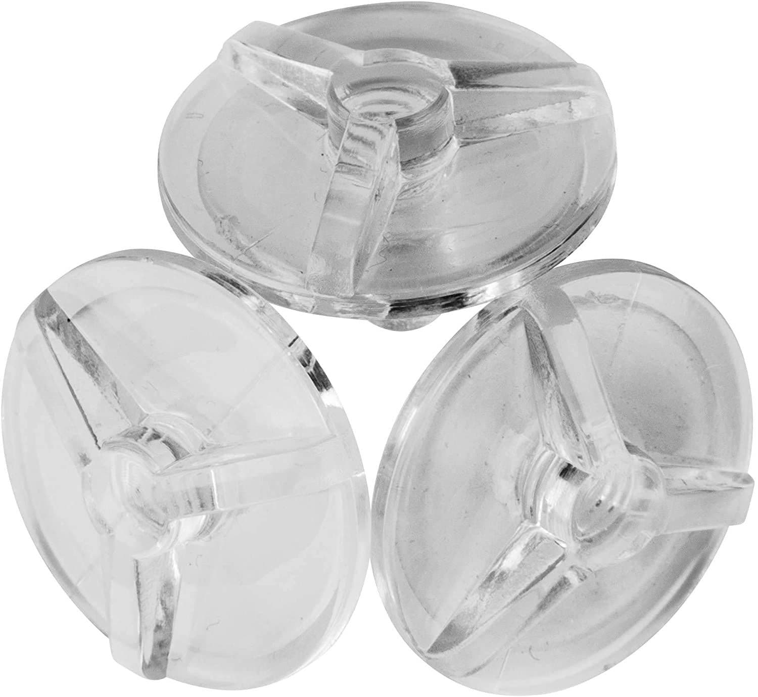 6D Helmklep Transparant Screw Set - 3pcs (Set)