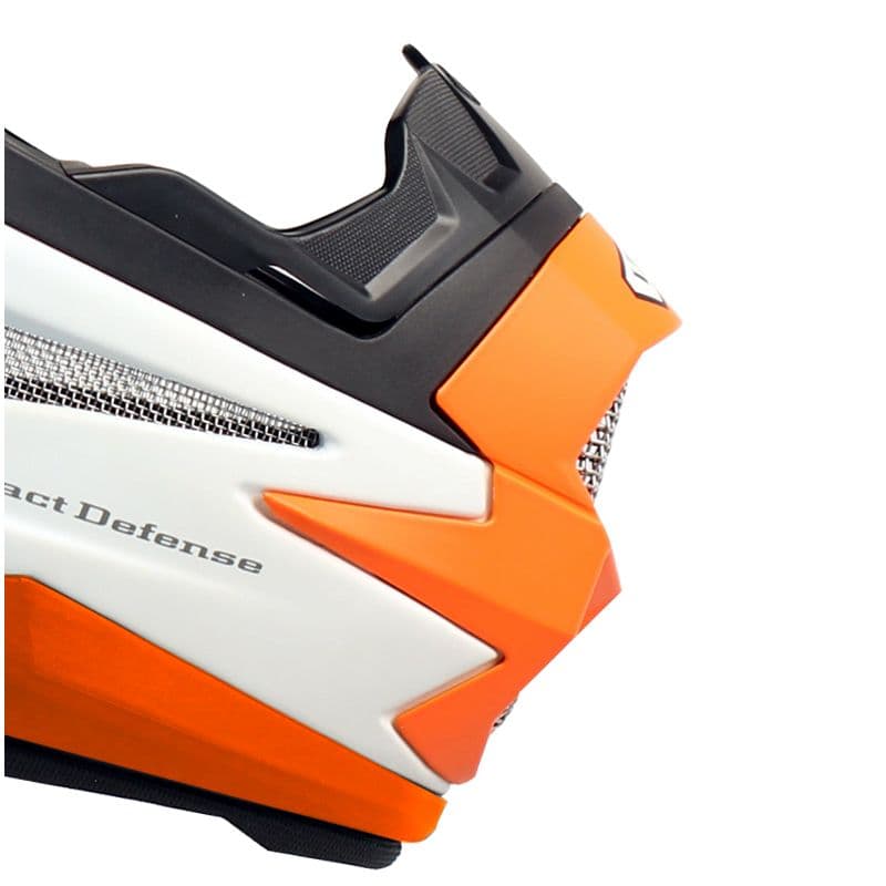 6D Helmet Mouthpiece Edge Neon Orange White