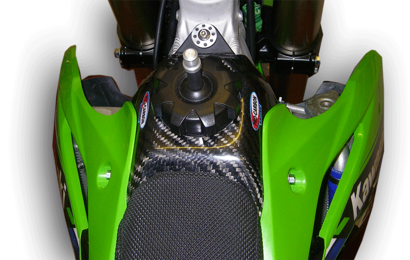 *Pro Carbon Tank Cover KX250F 06-08