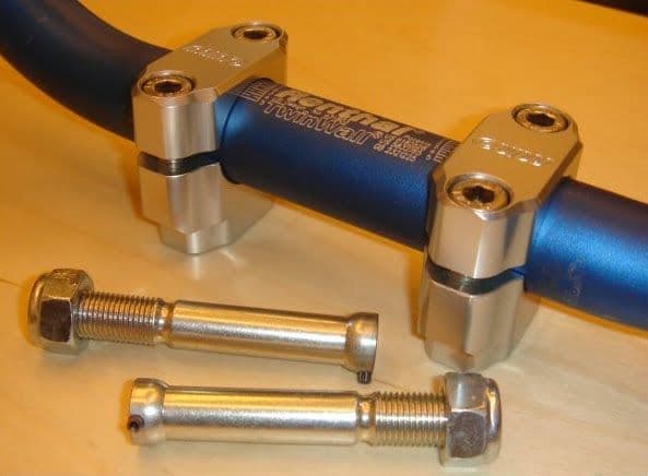 TMV Handlebar Clampset KTM 22mm Off Set Silver