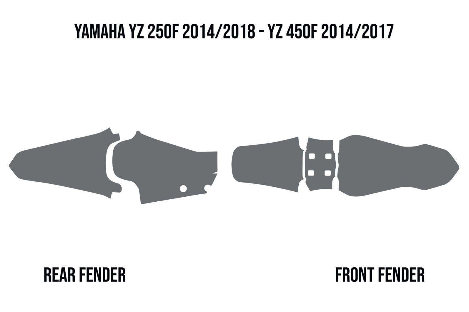 Twin Air Mud Deflect - Spatbord Foam YZ250F 14-18 YZ450F 14-17
