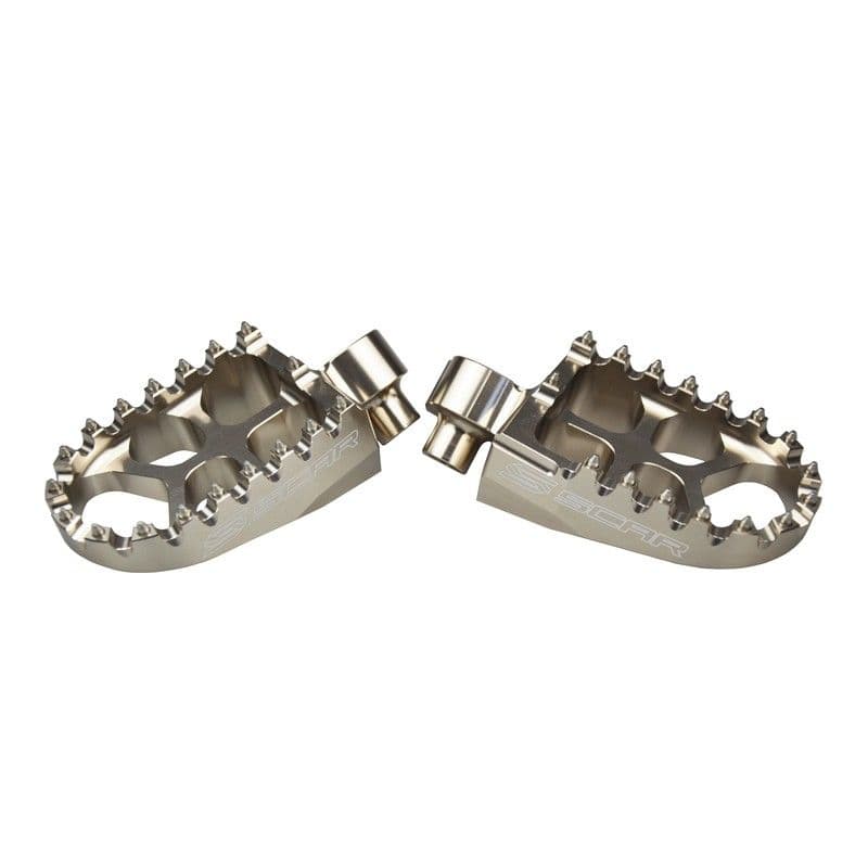 Scar Evolution Footpegs - Honda/Kawasaki Titanium Color