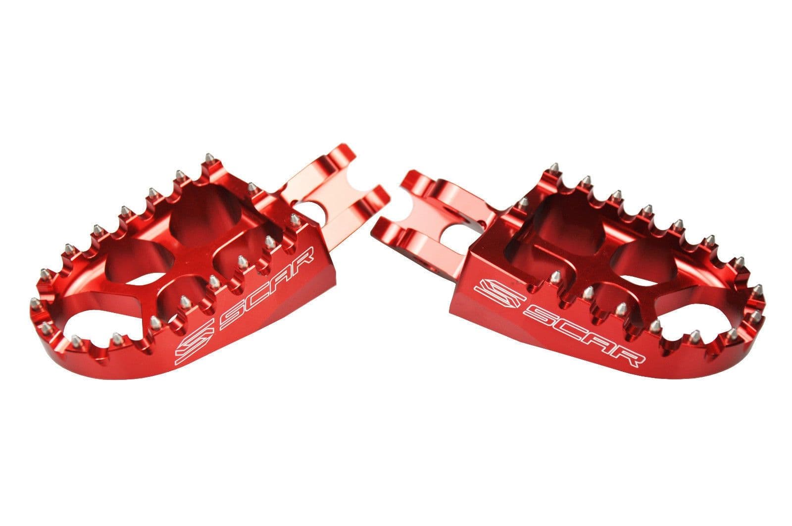 *SCAR Footpegs 'Racing' RMZ250 07-09 RMZ450 05-07 - Rood