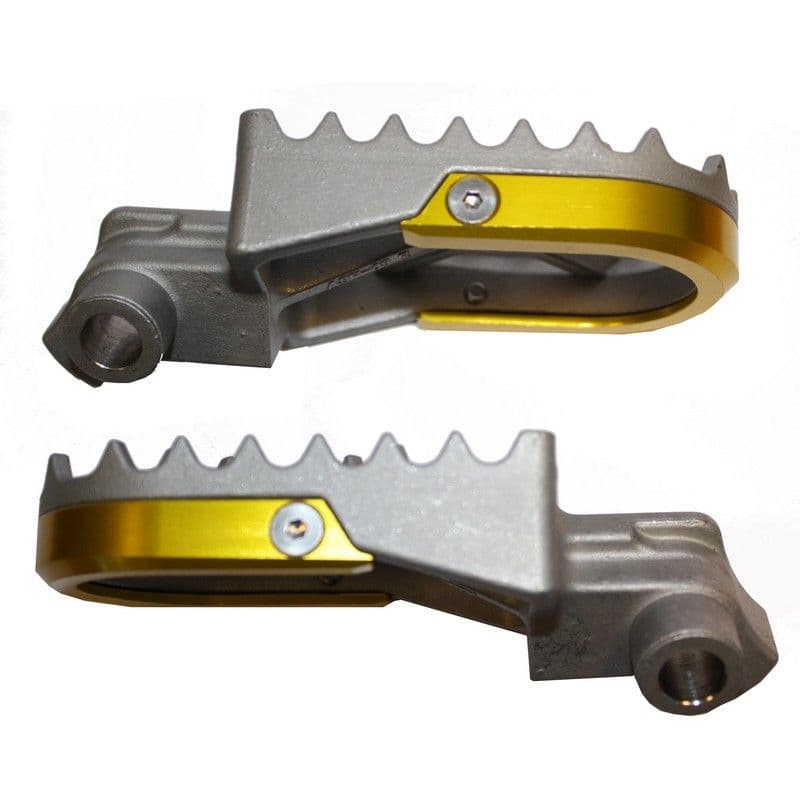 *TMV Footpegs Suzuki Steel With Gold Aluminium U-plate