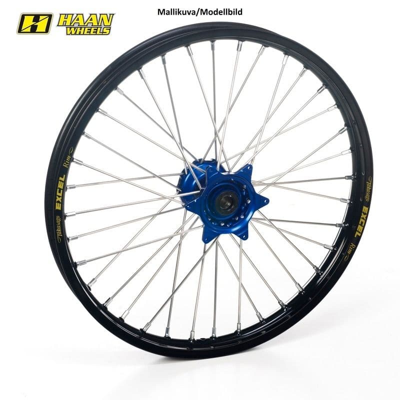 Haan Wheels YZF250/450 14-.. Fr. 21-1,60 Zwart Rim-Blauw Hub
